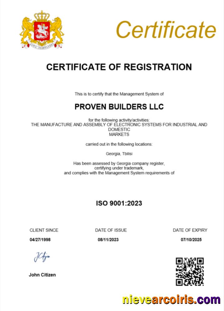 Georgia certificate of registration